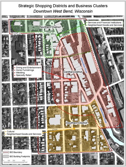 Sample map illustrating strategic building and space utilization recommendations