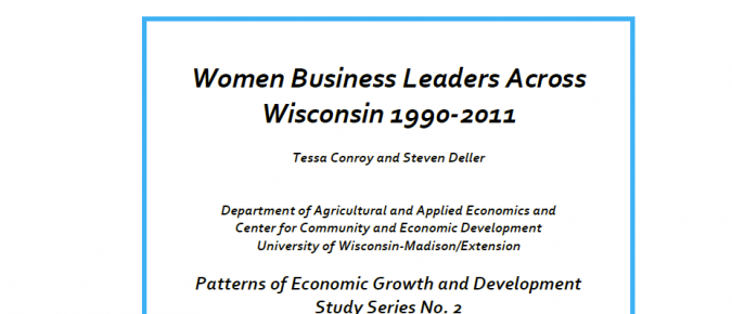 Women Business Owners: Patterns of Women Owned and Managed Businesses in Wisconsin