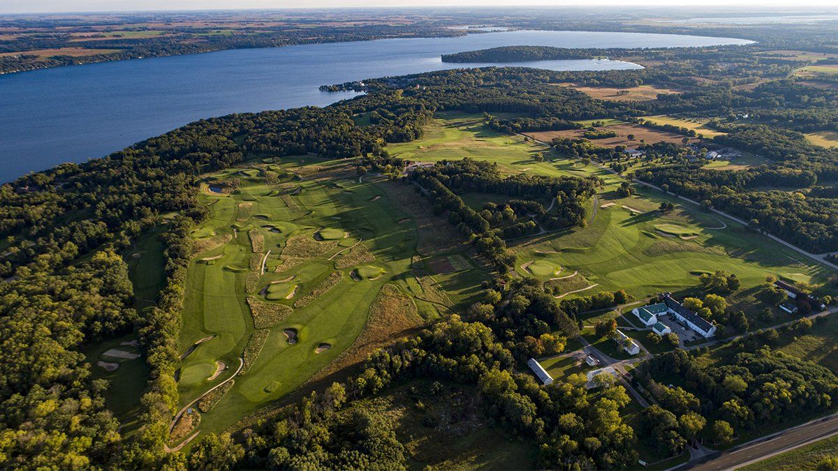 Aerial view of Green Lake, Wisconsin