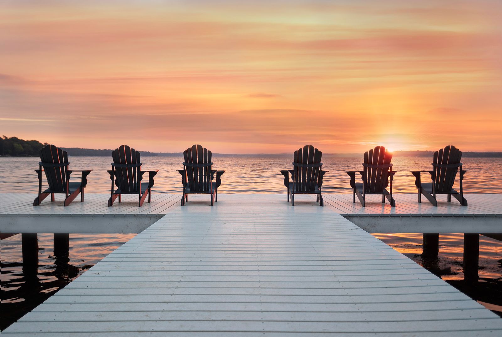 Sunset over Green Lake