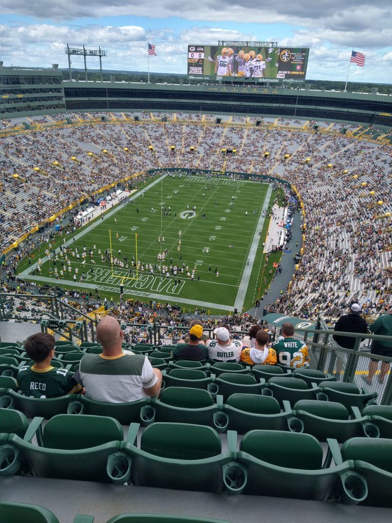 View of the field Green Bay Packers