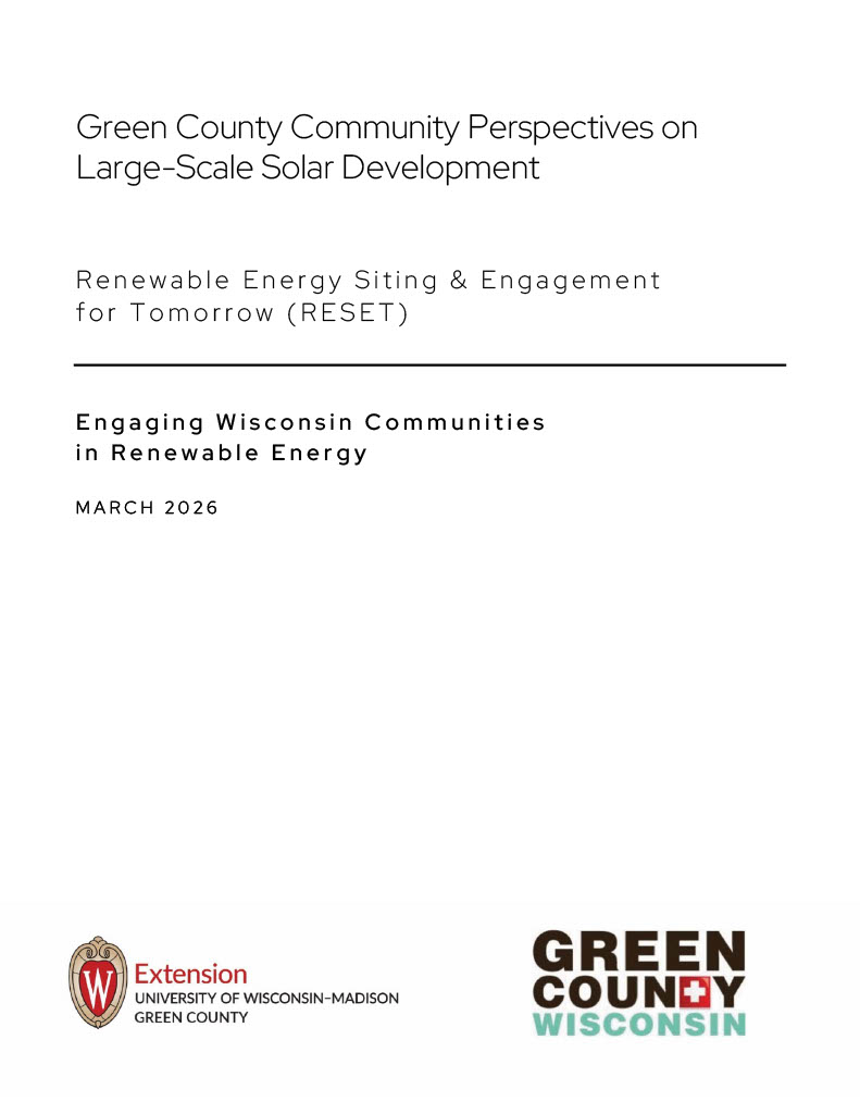 Cover page of Green County Report