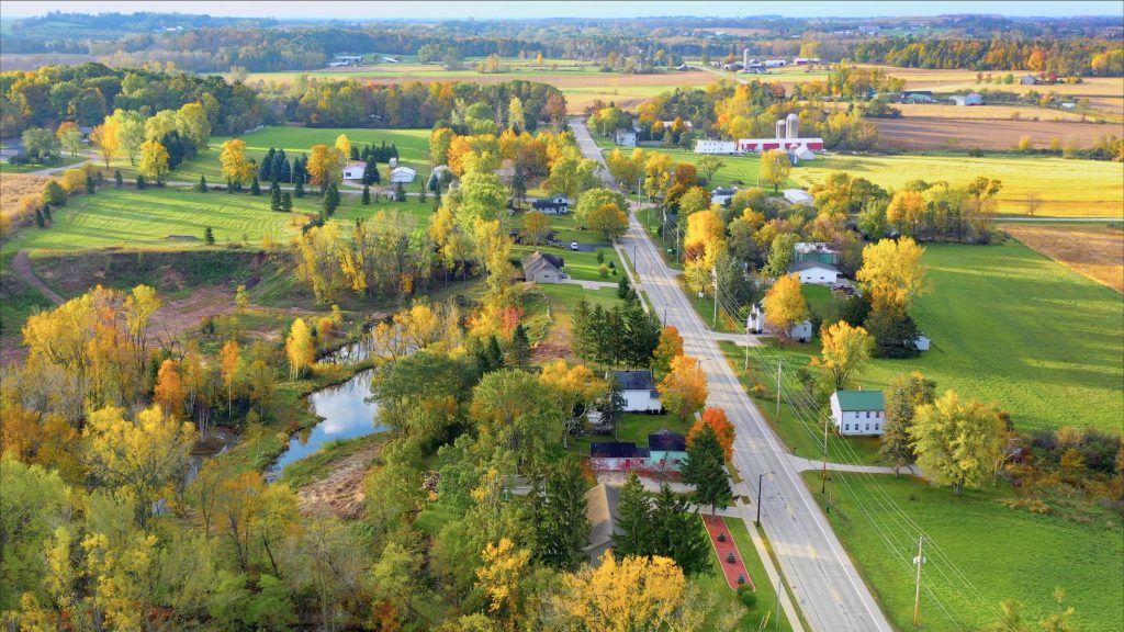 Rural community in Wisconsin